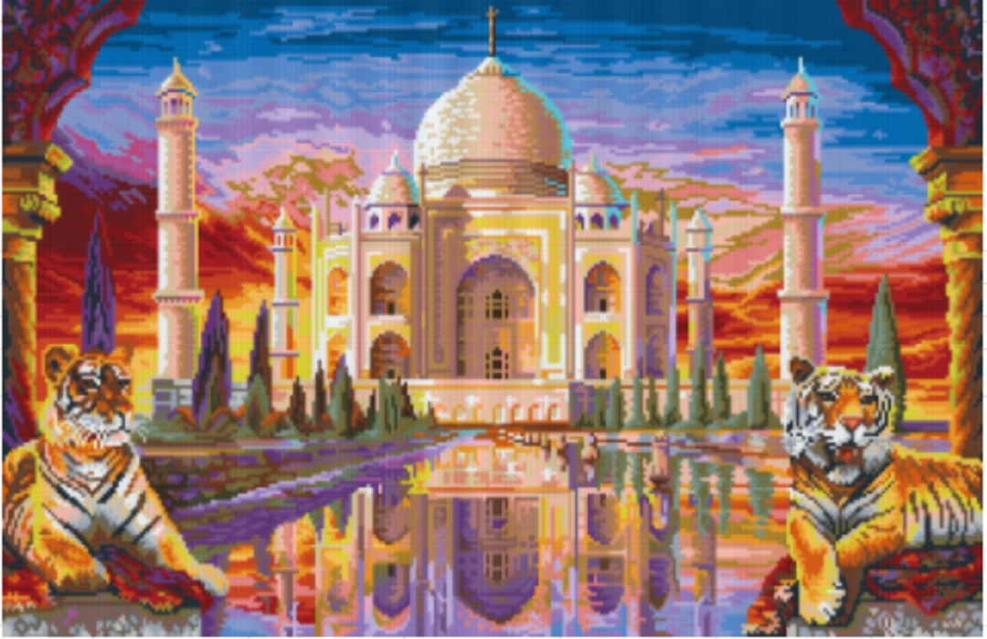 Taj Mahal - 32 Baseplate PixelHobby Mini-mosaic Art Kit image 0